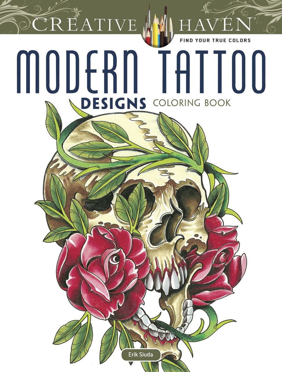 Creative Haven: Modern Tattoo Designs Coloring Book-Softcover